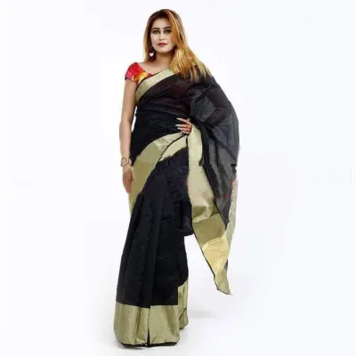 Golden Combination 12 Hand Half Silk Saree for Women